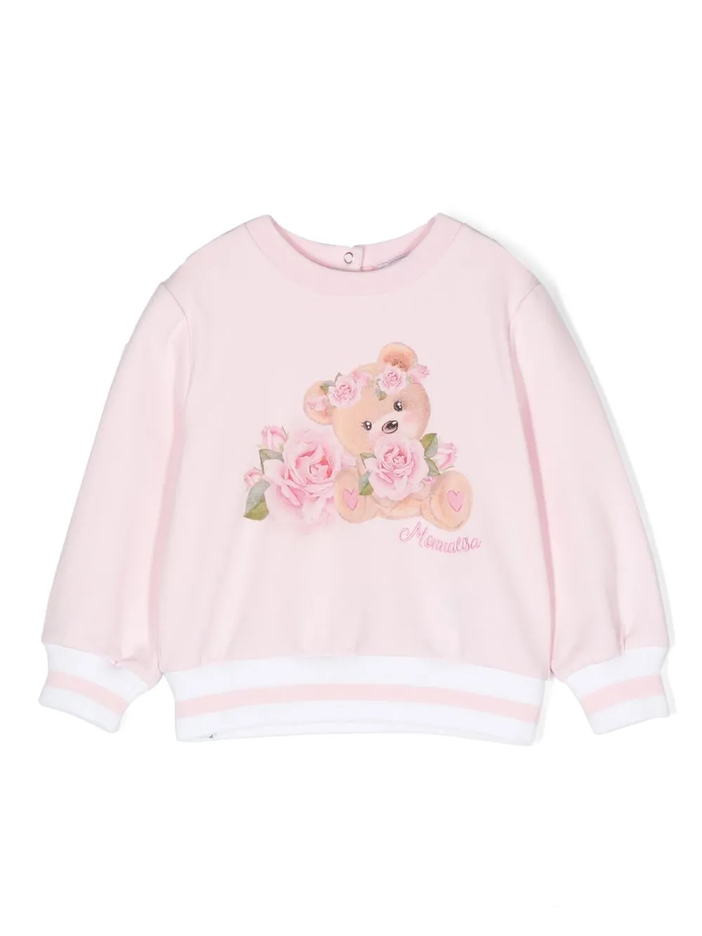 

Monnalisa graphic-print cotton sweatshirt - Pink