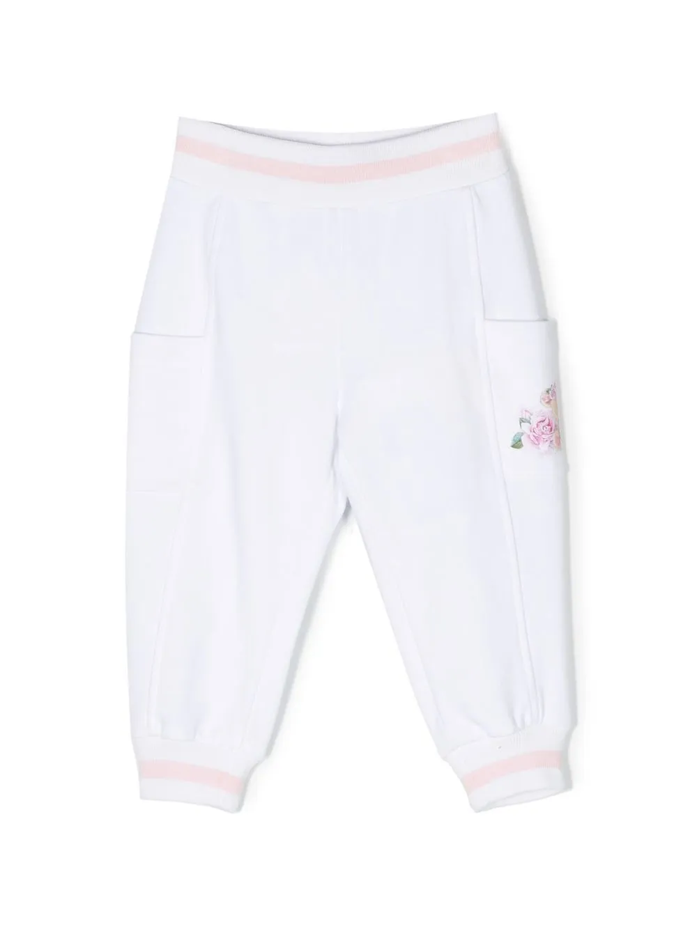 

Monnalisa tapered-leg track pants - White