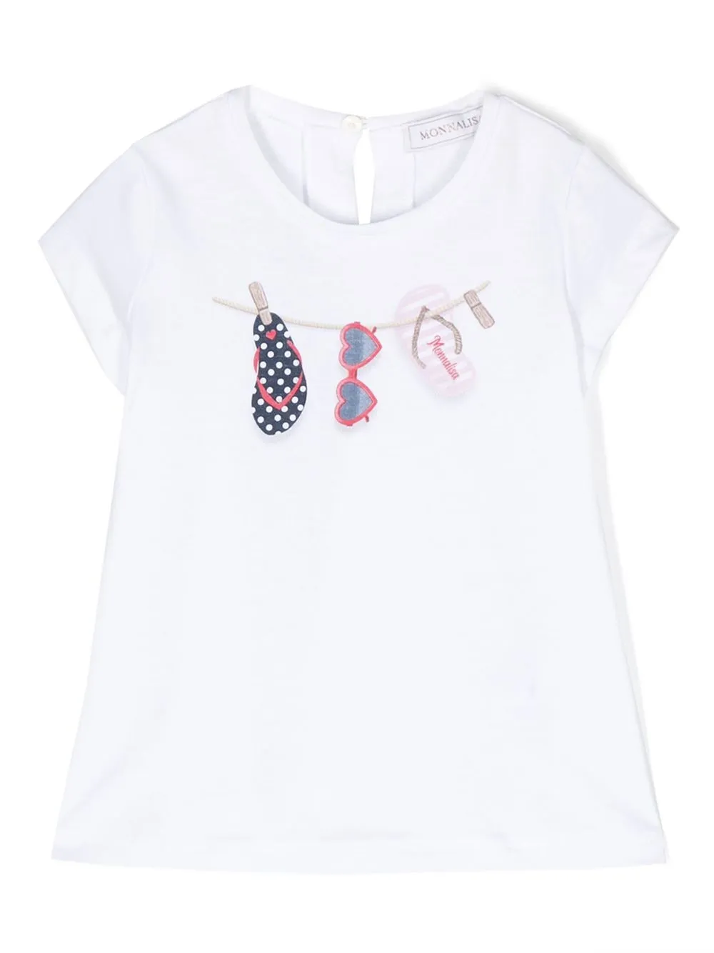 

Monnalisa graphic-print short-sleeve T-shirt - White