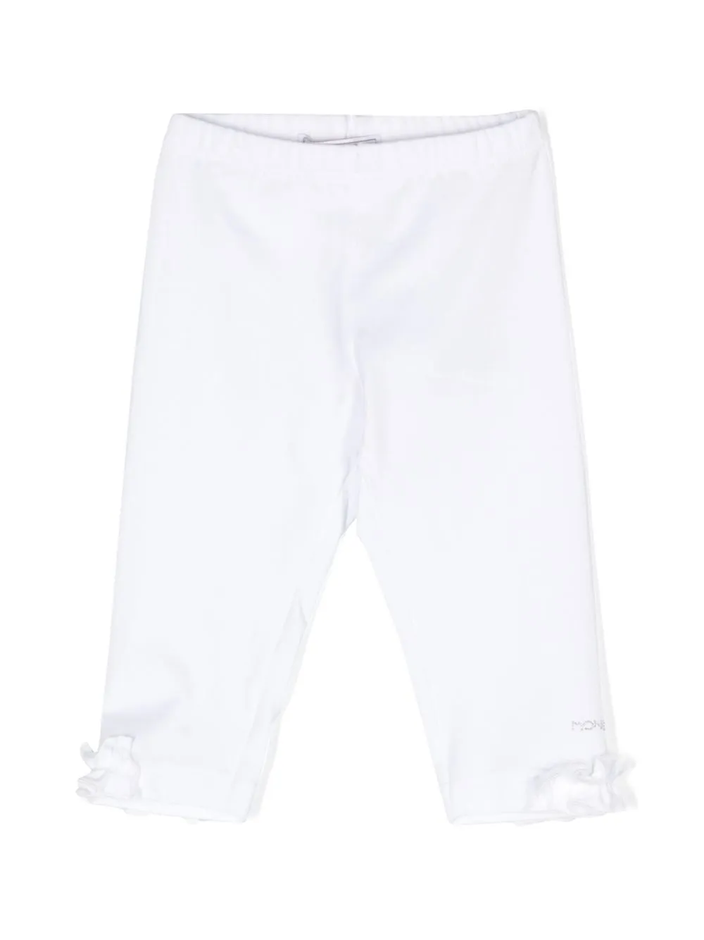 Monnalisa Babies' Ruffle-trim Leggings In White