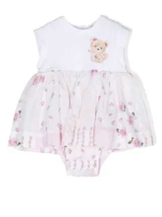 Monnalisa White & Blue Teddy Bear Tracksuit