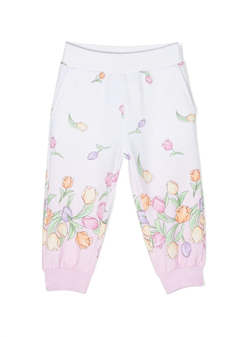 

Monnalisa floral-print track pants - White