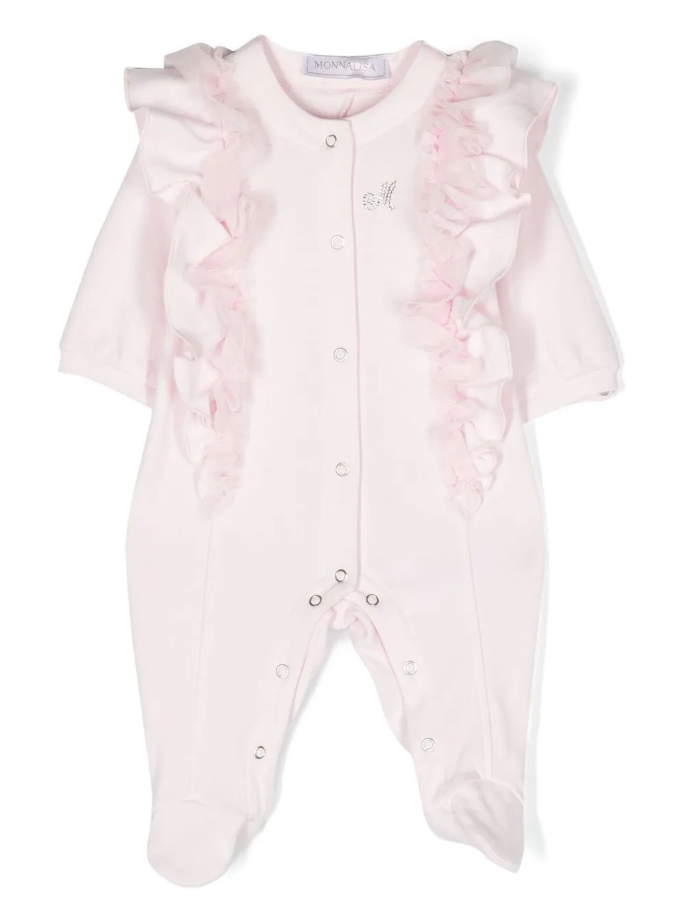 

Monnalisa frilled-trim long-sleeve pajamas - Pink