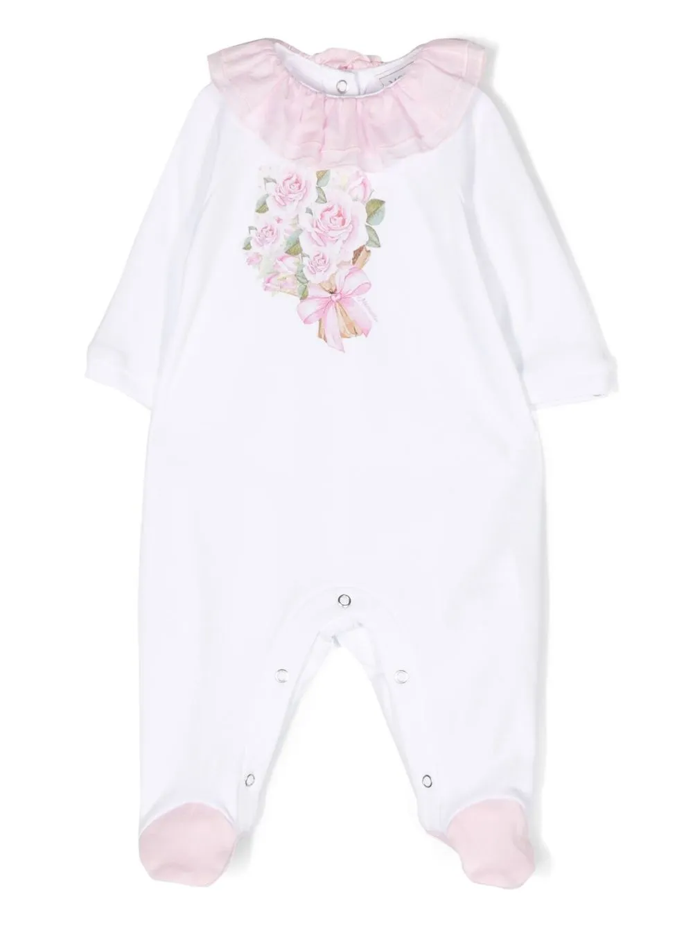 

Monnalisa floral-print long-sleeve pajamas - White