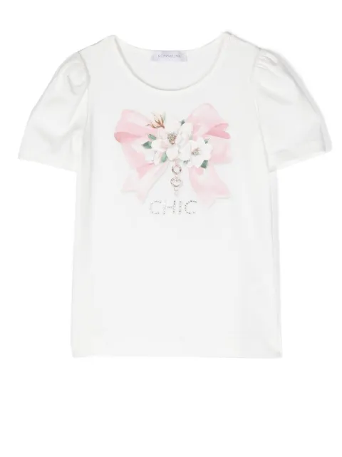 Monnalisa embellished-Chic detail T-shirt