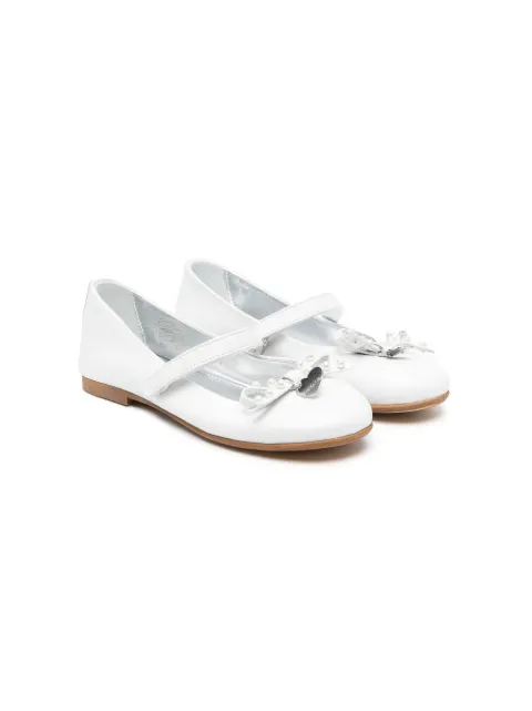Monnalisa logo-charm 15mm ballerina shoes