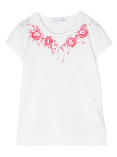 Monnalisa playera con rosas estampadas