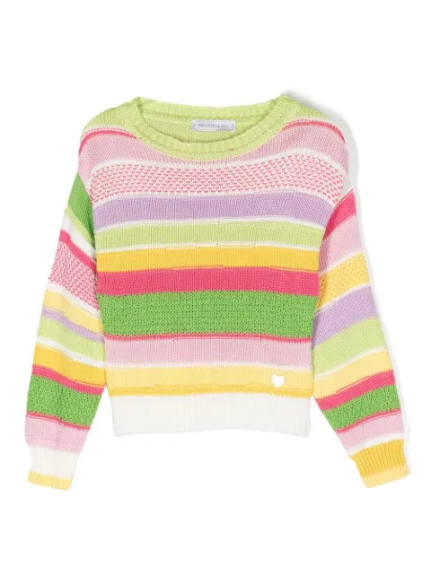 Monnalisa striped knit jumper