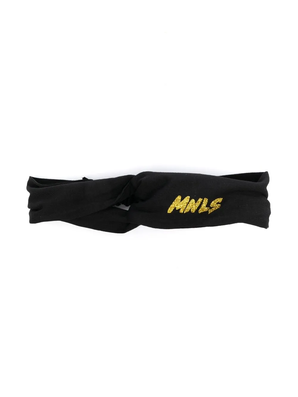Monnalisa glitter-logo slip-on headband - Black
