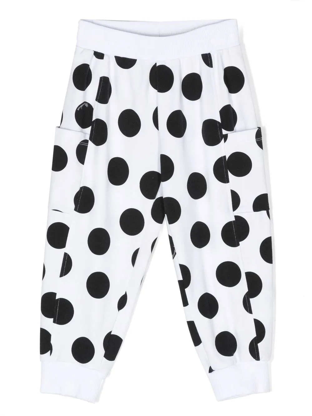 Monnalisa Polka-dot Print Track-pants In White