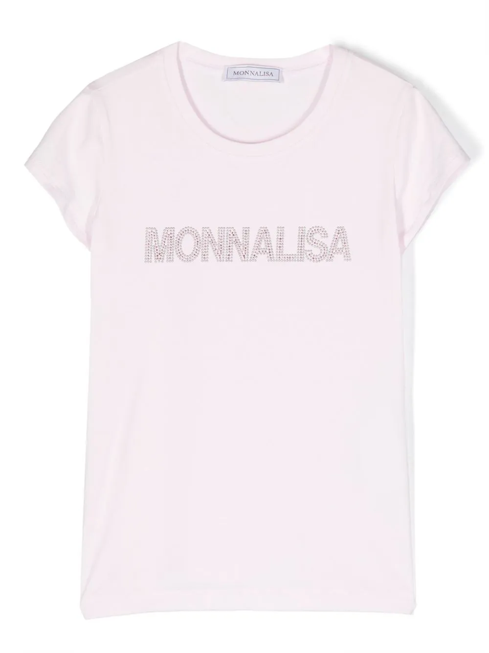 

Monnalisa playera con logo de strass - Rosado