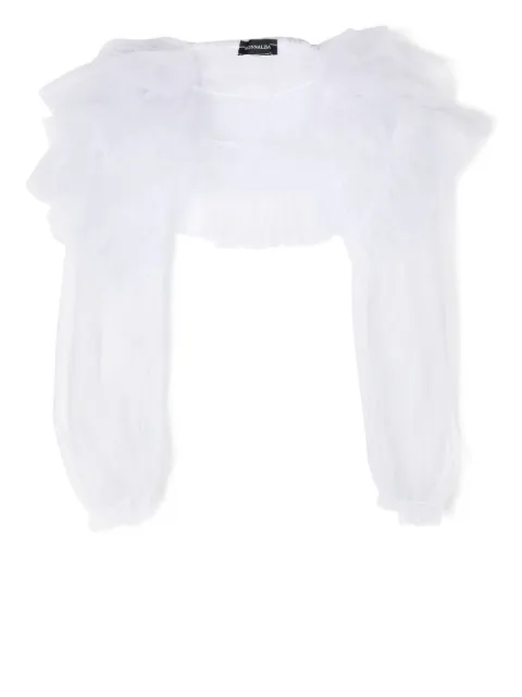 Monnalisa ruffled cropped blouse