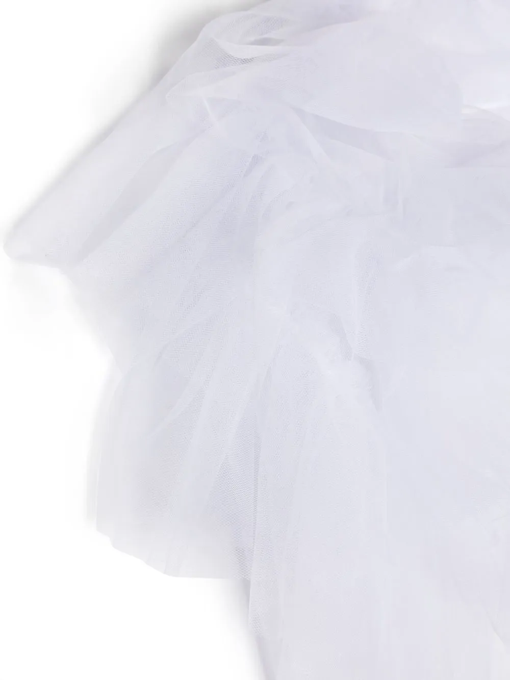 Monnalisa Ruffled Cropped Blouse In White