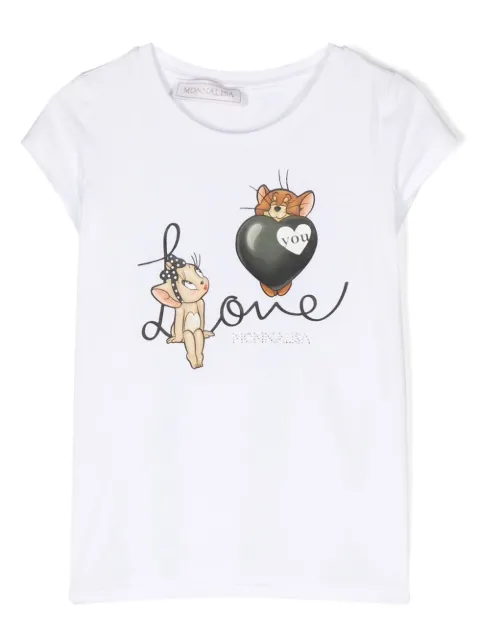 Monnalisa playera con estampado gráfico