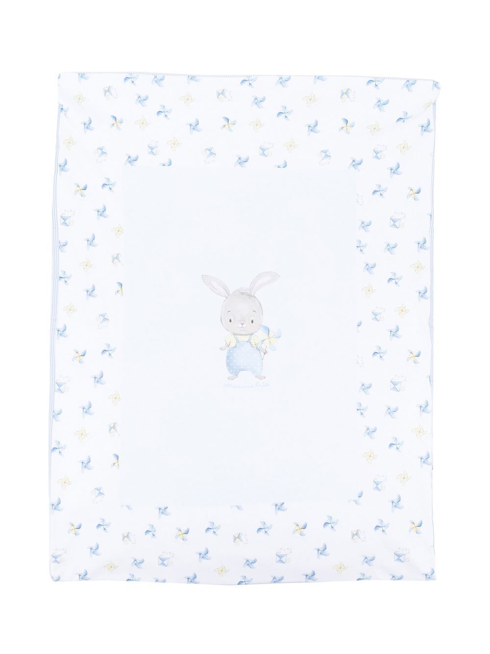 

Monnalisa rabbit-print cotton blanket - White