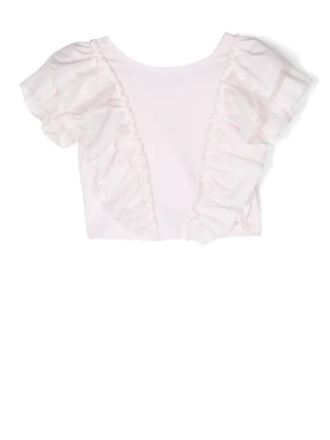 Monnalisa playera con ribete de volantes