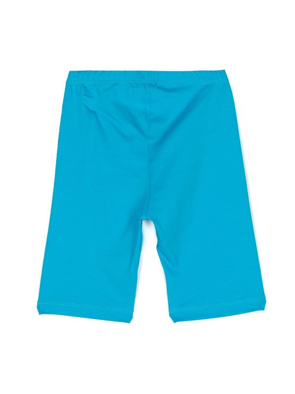 Shop Monnalisa Glitter-logo Detail Cycling Shorts In Blue