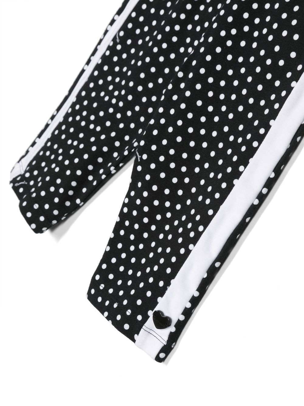 Shop Monnalisa Polka-dot Print Leggings In Black