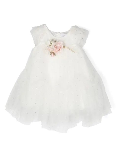 Monnalisa tulle rhinestone embellished dress