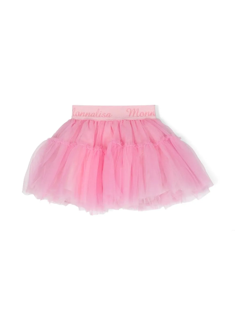 

Monnalisa logo-waistband tulle tutu - Pink