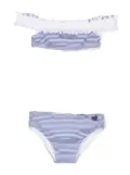 Monnalisa candy-stripe bikini set - White