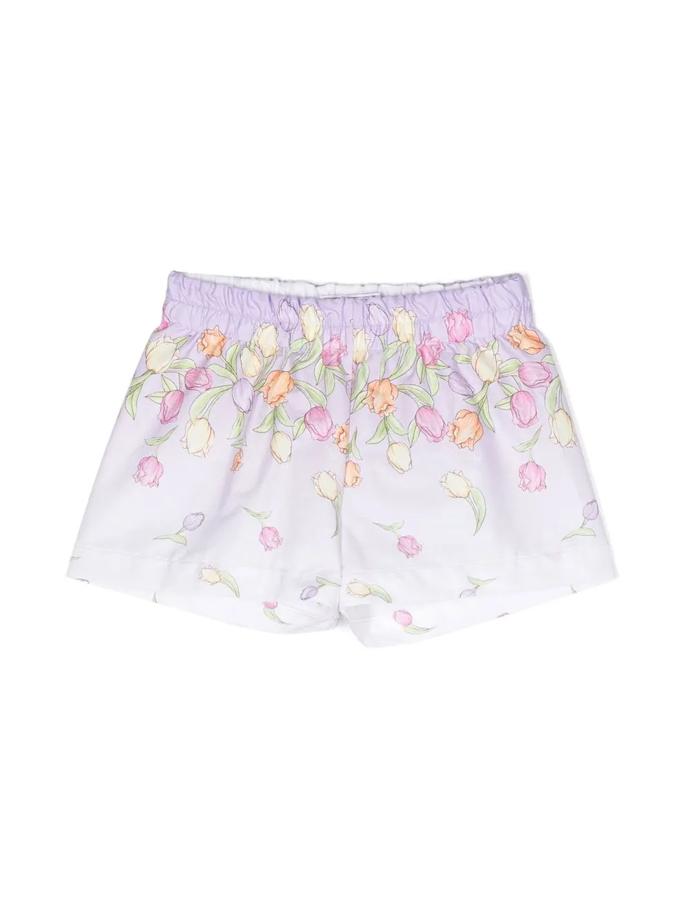 

Monnalisa floral-print cotton shorts - Purple