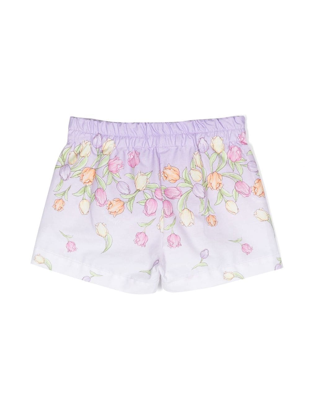 Monnalisa Shorts met bloemenprint - Paars