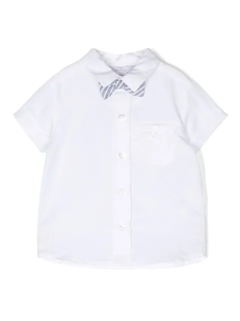 Patachou bow-tie short-sleeve shirt