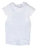 Patachou checkered shorts romper - Blue