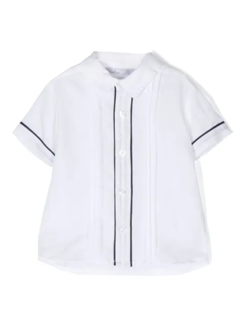 Patachou stripe-detail short-sleeve shirt