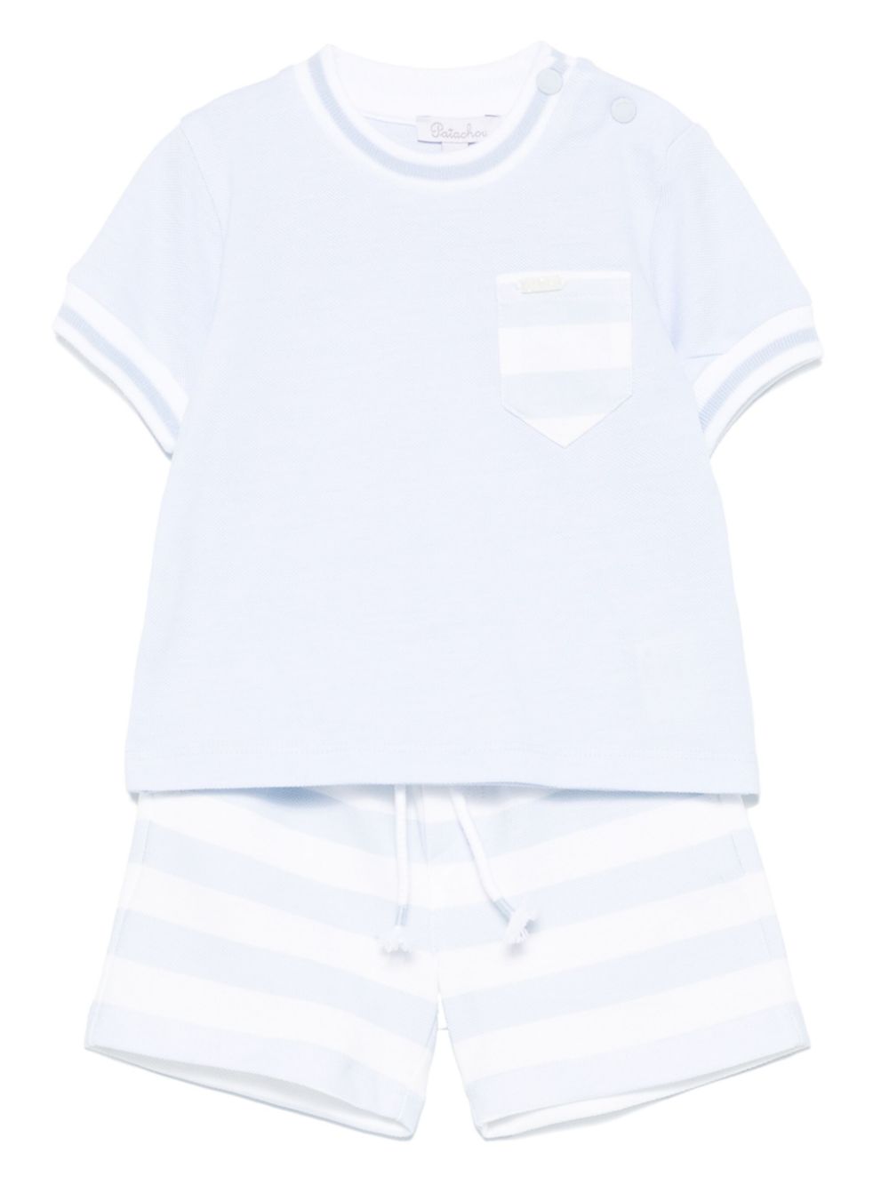 Patachou striped shorts set - Blue