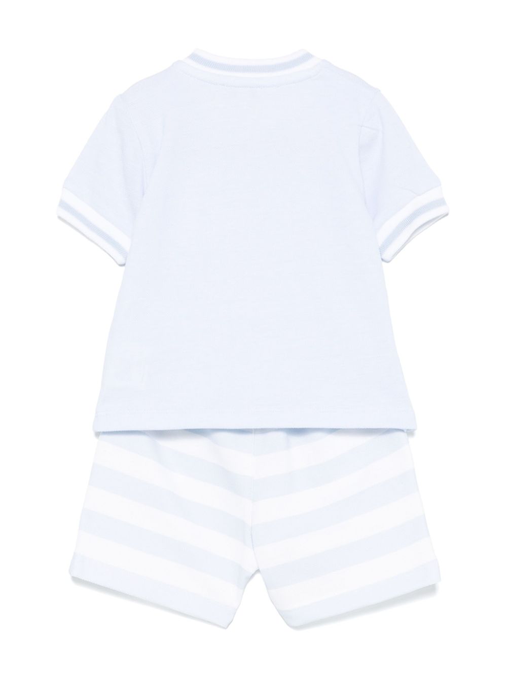 Patachou Gestreepte top en shorts - Blauw