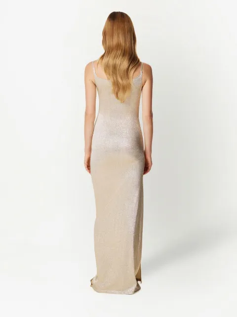 Rabanne button-embellished ruched maxi dress 23PJRO522VI0261 - 2