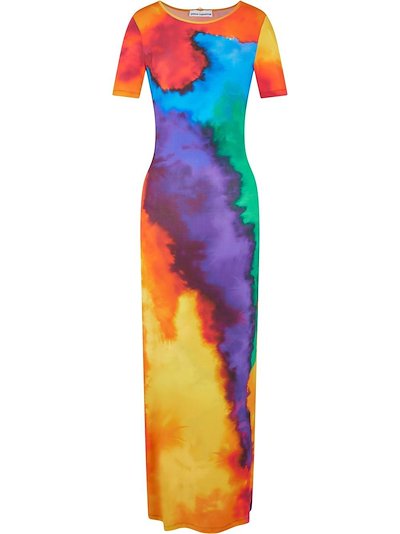 Paco Rabanne - tie-dye print maxi dress