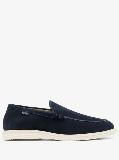 Hogan almond-toe suede loafers