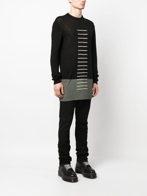 Rick Owens Oversized round-neck Jumper | Black | FARFETCH PT