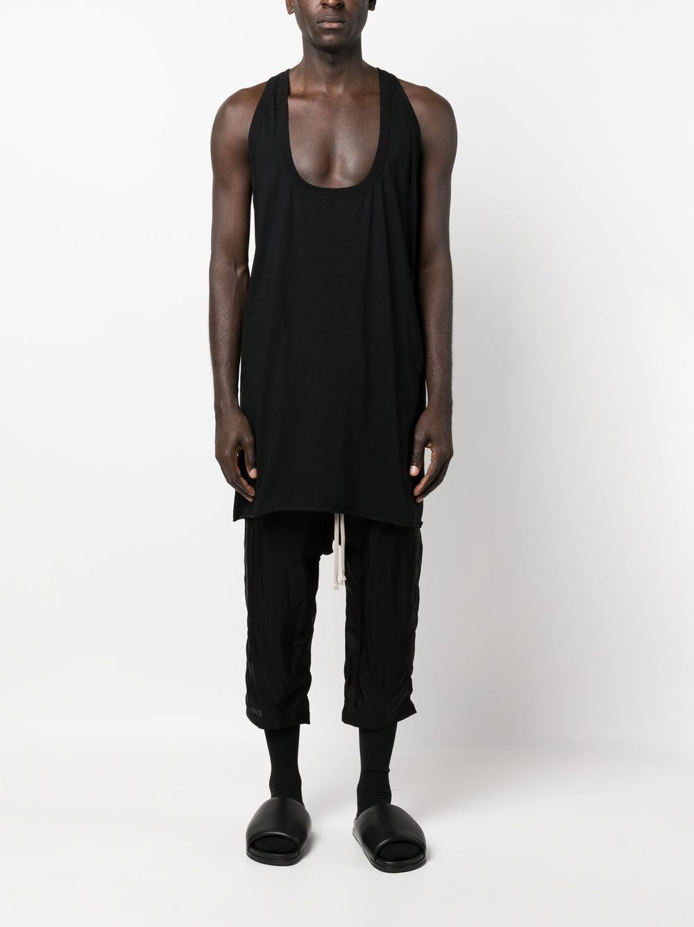 Rick Owens Lange tanktop - Zwart