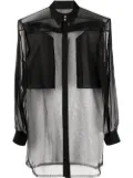 Rick Owens utility see-through shirt - Black