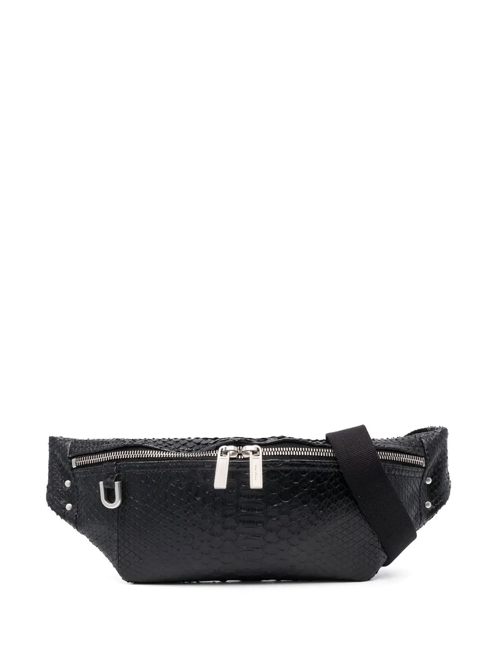 

Rick Owens Geo crocodile-effect belt bag - Black