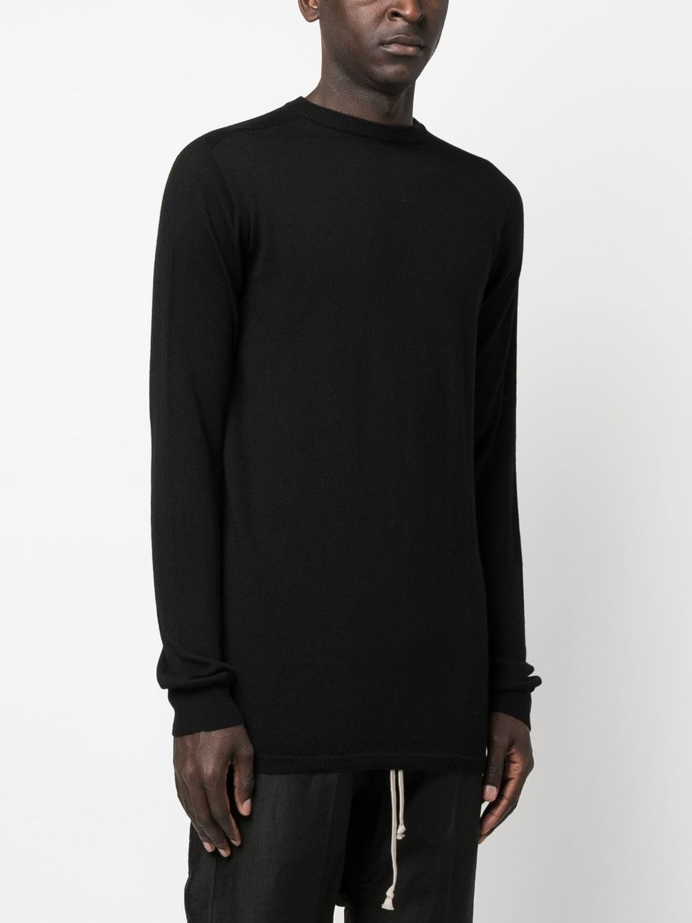 Shop Rick Owens Oversized Long-sleeved Top In Black