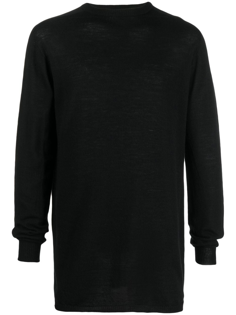 Shop Rick Owens Oversized Long-sleeved Top In Black