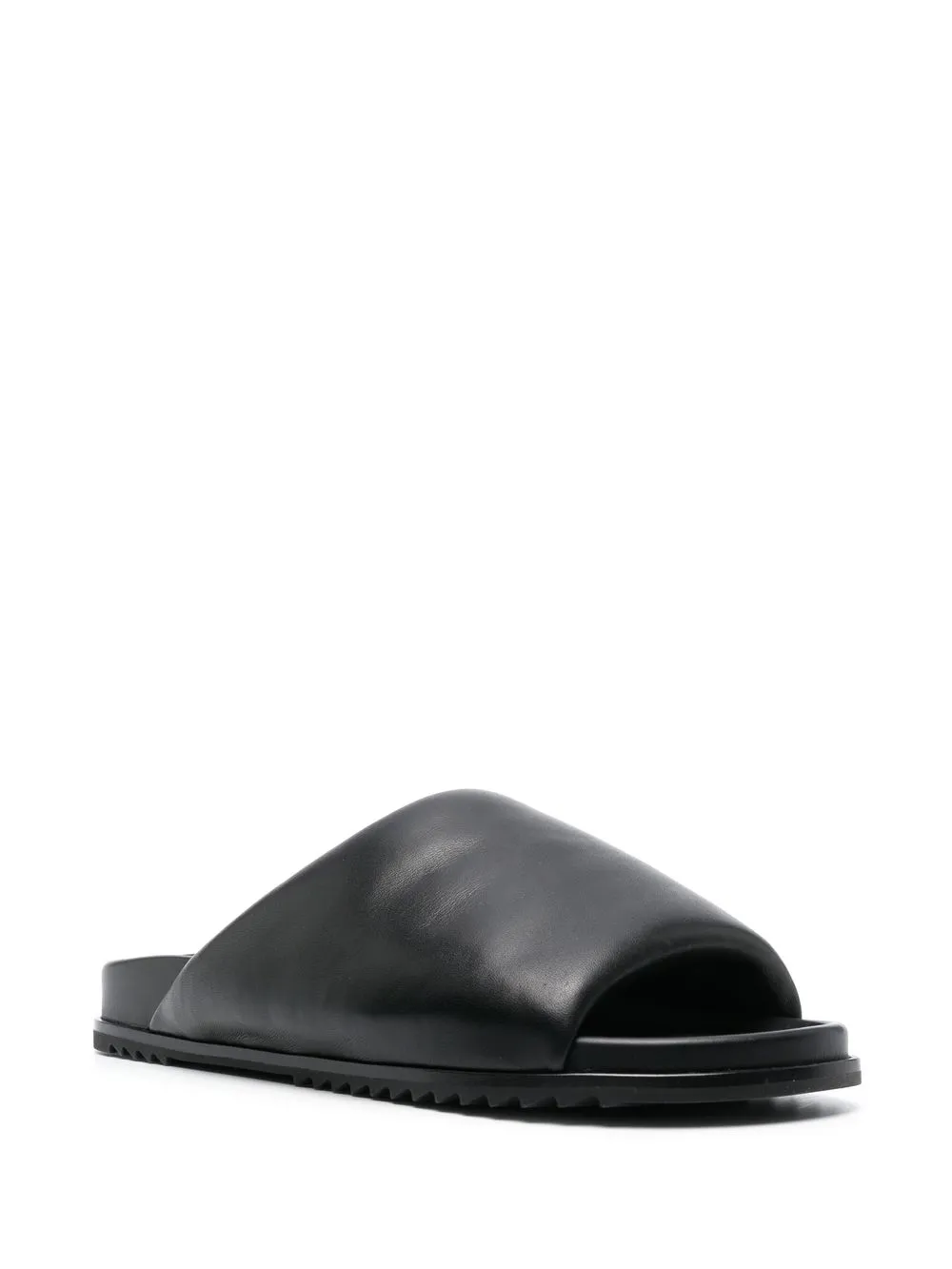 Rick Owens Granolas leren slippers - Zwart