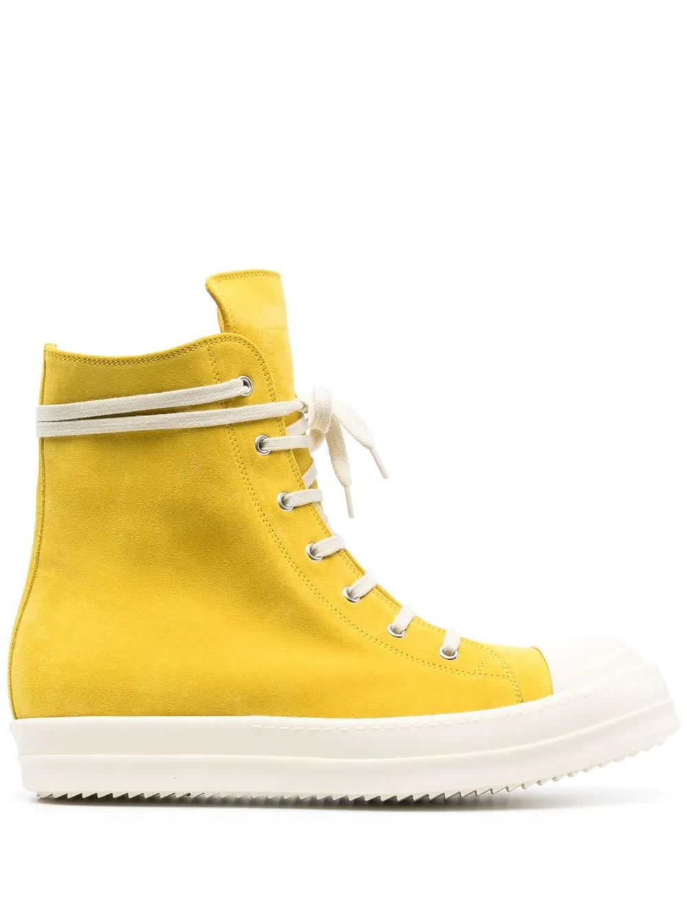 

Rick Owens high-top suede sneakers - Yellow