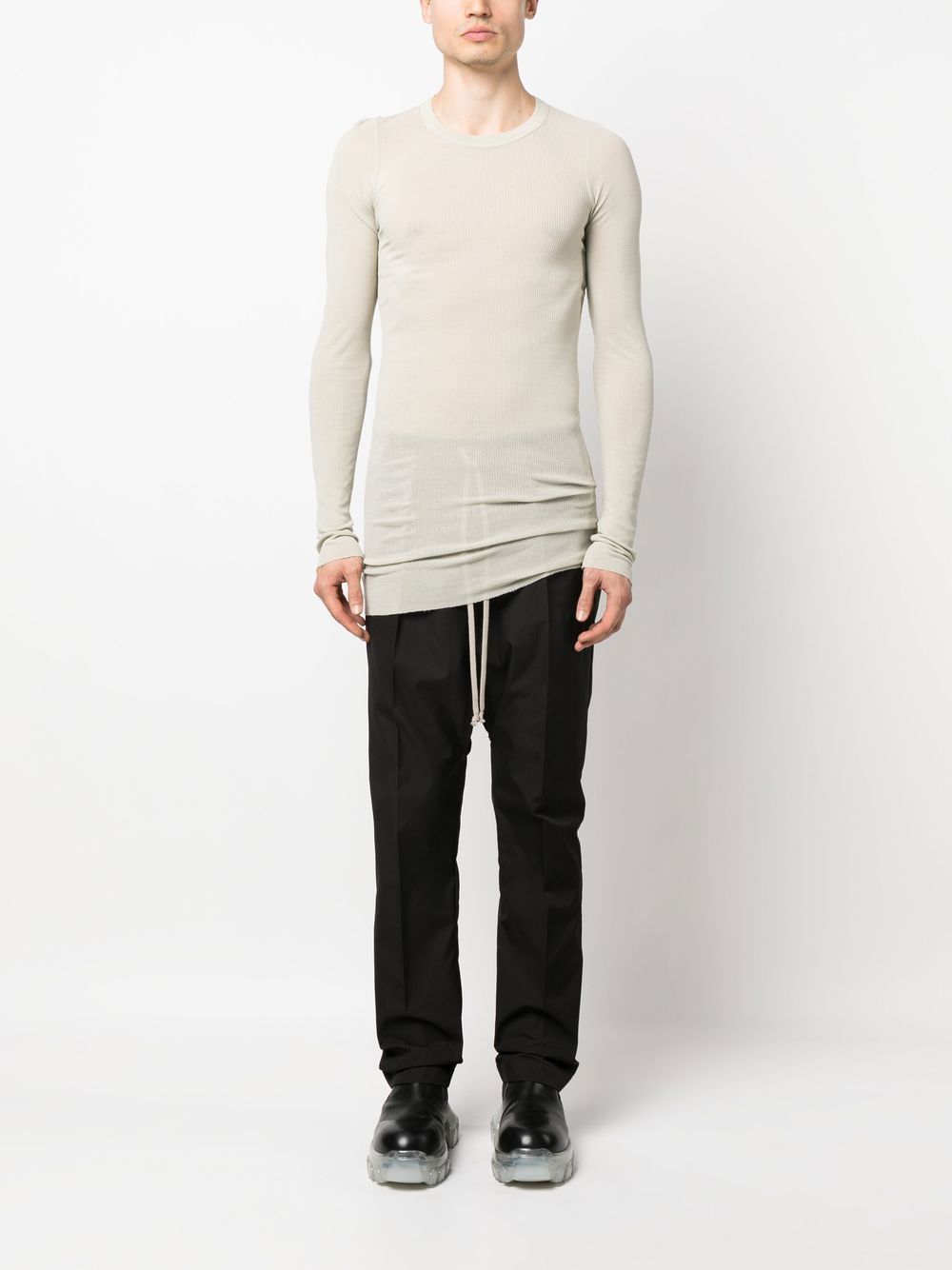 Rick Owens Geribbelde top - Beige