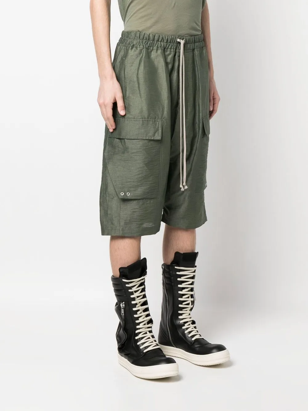 なしRick Owens leather pods shorts ポッズショーツ - ショートパンツ