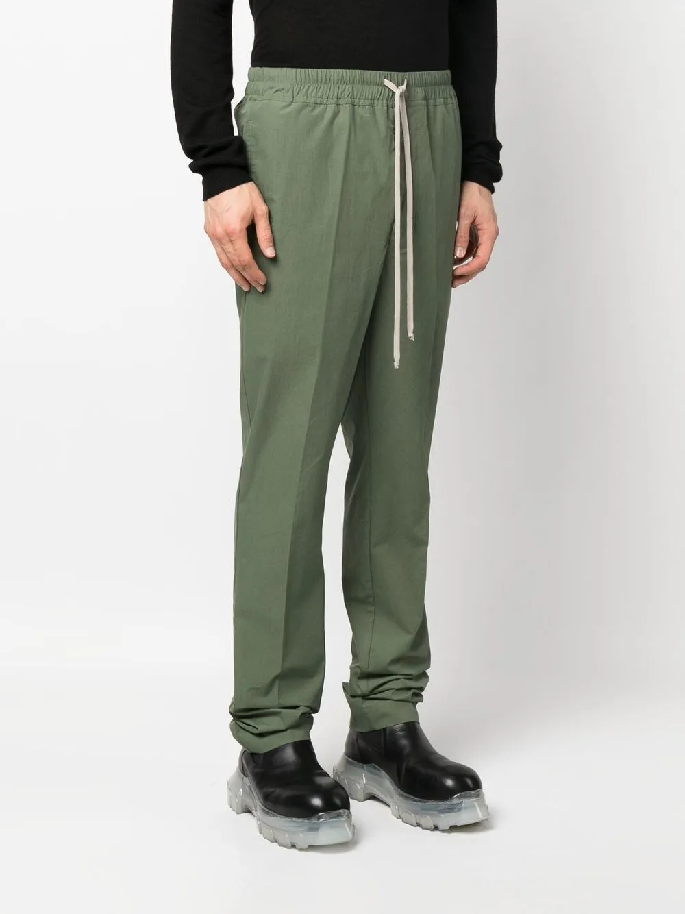 Rick Owens Long Slim Drawstring Trousers In 46 | ModeSens