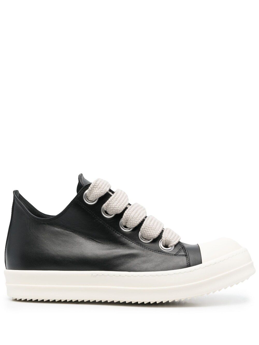 Rick Owens Low-top Leather Sneakers In Black | ModeSens