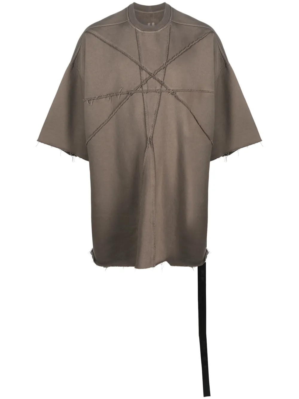Rick Owens oversize exposed-seams T-shirt - Grey