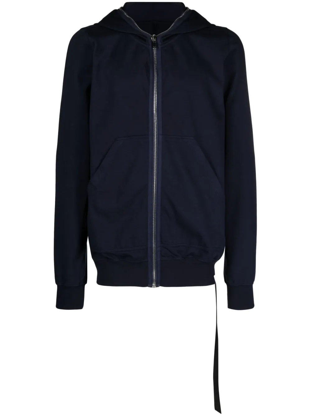 Rick Owens Zip-fastening Cotton Hoodie In Blue