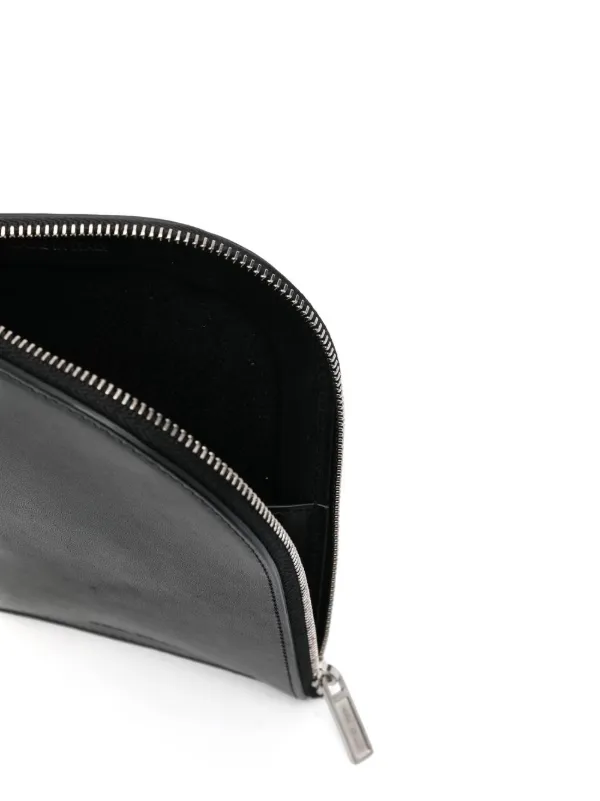 neck-strap leather wallet